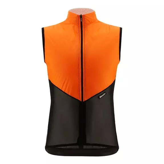 Gilet A Vento Sottile Santini Redux Lite Arancione Fluo Negro - Slim Fit 3 Gilet A Vento Sottile Santini Redux Lite Arancione Fluo Negro - Slim Fit