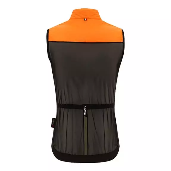 Gilet A Vento Sottile Santini Redux Lite Arancione Fluo Negro - Slim Fit 5 Gilet A Vento Sottile Santini Redux Lite Arancione Fluo Negro - Slim Fit - immagine 3