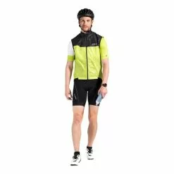 Gilet Vaude Air Pro Verde Lucido Nero -Vendite Gilet Ciclismo vu 42243 971 003
