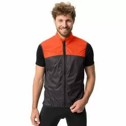 Gilet A Vento Vaude Matera Air Rosso Brillante Nero -Vendite Gilet Ciclismo vu 43136 281 003