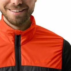 Gilet A Vento Vaude Matera Air Rosso Brillante Nero -Vendite Gilet Ciclismo vu 43136 281 005