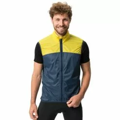 Gilet A Vento Vaude Matera Air Giallo Blu Marino -Vendite Gilet Ciclismo vu 43136 362 003